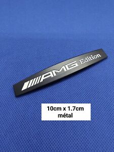 Logo AMG Edition Noir  Mercedes métal 3D 10cm X 1,7cm