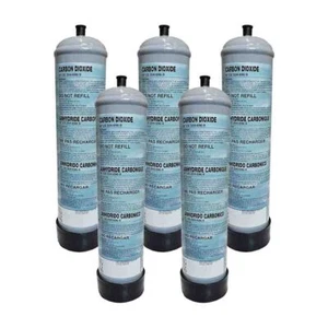5 CO2 Einwegflaschen 600gr. für Aquarien mit Anschluss M10x1 - Bild 1 von 1