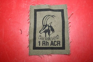 RHODESIA RHODESIAN ARMY 1 ARMOURED CAR REGIMENT CLOTH PRINTED BADGE - Picture 1 of 1