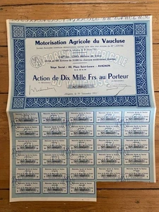 RARE = MOTORISATION AGRICOLE DU VAUCLUSE (AVIGNON 84) (I2) - Foto 1 di 1