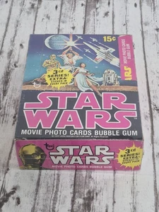 1977 Topps Star Wars Series 3 Trading Cards EMPTY Wax Display Box BBCE No Packs - Picture 1 of 6