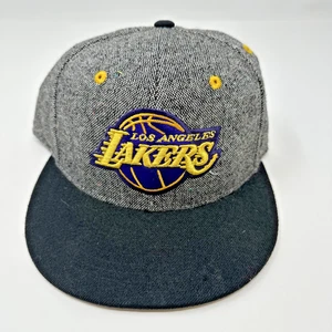 LA Lakers NBA AUTHENTIC VINTAGE NEW SNAPBACK HAT BY ADIDAS WOOL - Picture 1 of 7