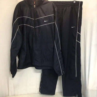Vintage Nike The Athletic Dept Windbreaker Jacket & Pants Set Mens Size XL Navy - Image 1 of 4