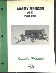 Trapano a pressione Massey-Ferguson MF-53 manuale dell'acquirente attrezzatura agricola originale - Foto 1 di 2