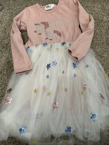 Lola The Boys Long Sleeve Unicorn Dress Size 8 - Picture 1 of 6