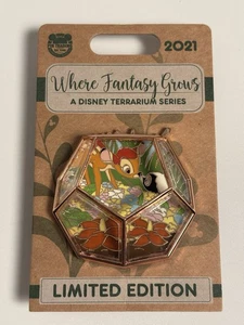 Disney Parks Pin 2021 Where Fantasy Grows Terrarium Series Bambi Thumper LE 4000 - Picture 1 of 6