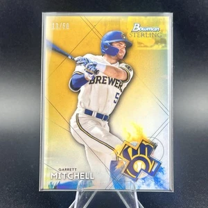2021 Bowman Sterling Garrett Mitchell Gold Refractor /50 Brewers #BSP-38 RC - Picture 1 of 2