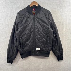 Alpha Industries Bomber Flight Jacket Mens Medium Lightweight Puffer Full Zip - Picture 1 of 19