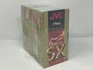 7er Set JVC T-120 SX Premium Qualität Gold Leer VHS Kassette 6 Stunden Neu Versiegelt - Bild 1 von 5