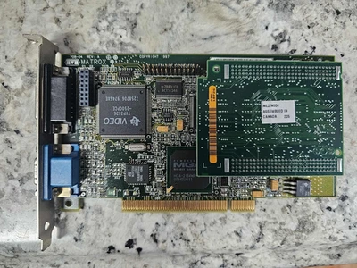 Rare 1997 PCI VGA Card Matrox Millennium II Rev: A MGA-2164WP 708-04 8 MB WRAM - Image 1 of 4