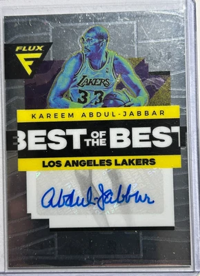 Kareem Abdul Jabbar AUTO Panini Flux Best of Best 2022-23 Autograph Lakers HOF - Image 1 of 2