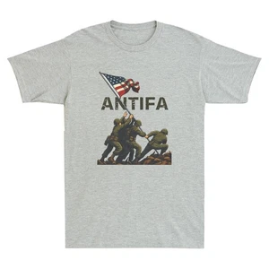 America WW2 Allies Defeat Fascism Anti Fascism Retro Men's Short Sleeve T-Shirt - Picture 1 of 8