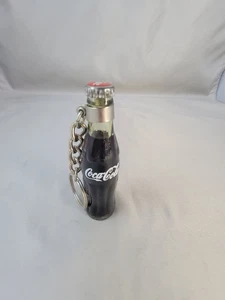 Vtg Mini Coke Bottle Key Chain 3.25 Inch Glass Liquid Filled Coca-Cola Bottle - Picture 1 of 4
