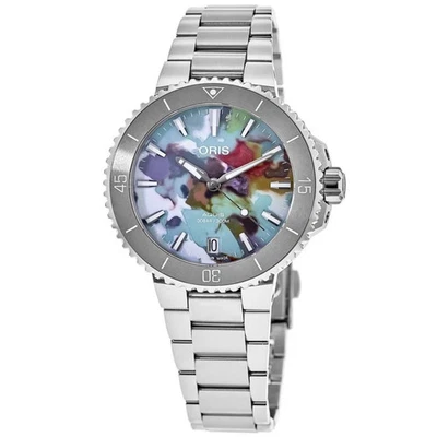 Nuevo Reloj Unisex Oris Aquis Fecha Edición Upcycle 01 733 7770 4150-SET Foto 1 de 4