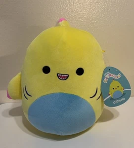 Squishmallows Sea Life 8 Zoll Gilberto gelber Hai Kellytoy Neu mit Etikett - Bild 1 von 2