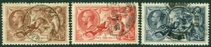 SG 450-452. 2/6 bis 10/- 3er Set. Fine used CAT 190£ - Bild 1 von 2