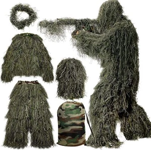 3D Ghillie Suit Set Dschungel Woodland Tarnanzug Camouflage Kleidung Jagd Suit - Bild 1 von 21