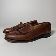 Johnston & Murphy Aristocrat Dress Shoes Mens 10  Wing Tip Brown Leather Classic