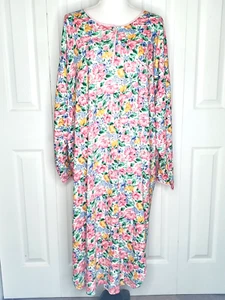 Vtg Floral Nightshirt Nightgown Nightdress Comfort Exchange Womens Plus Sz 1X - Picture 1 of 8