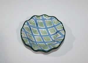Mackenzie Childs Pencil & Paper Diamonds Ceramic Fluted Berry Bowl - Picture 1 of 4