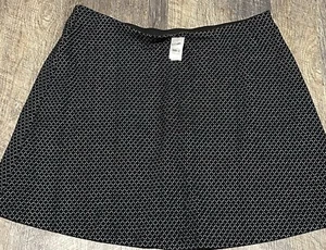 NWT Black White Loft Skirt Womens X-Large fit flare Dress Work Attire Msrp $55 - Picture 1 of 3