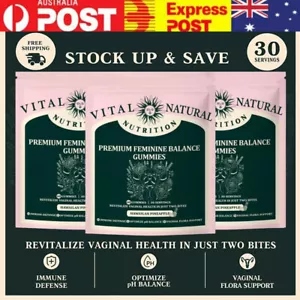1-3X Premium Feminine Balance Gummies - for Women’s Health & Wellness 60 Gummies - Picture 1 of 16
