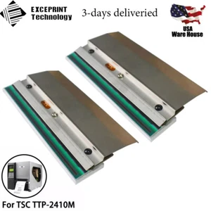2x Printhead for TSC TTP-2410M Printer 203dpi 98-0240067-00LF 98-0240047-00LF - Picture 1 of 4