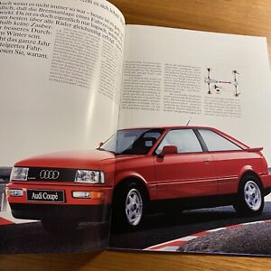Audi Coupé Quattro Prospekt 1988 brochure Katalog 1988 2.3 20V B3 80 90 Typ 89