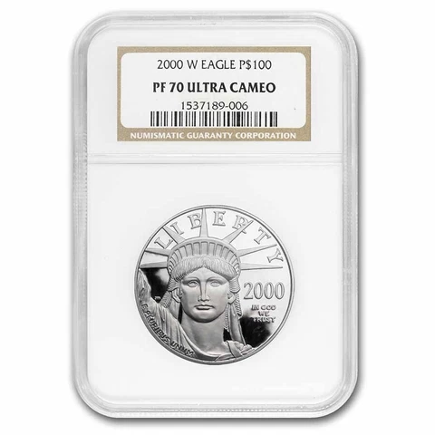 2000-W 1 oz Proof Platinum American Eagle PF-70 NGC - SKU#60938 Cover