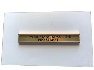 1969 FORD MUSTANG BOSS NINE CUSTOM NAMEPLATE~Copper & Brass~Professionally Made! - Picture 1 of 3