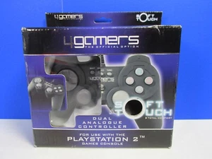 sealed 4GAMERS sony playstation PS2 BLACK DUAL CONTROLLER CONTROL - Picture 1 of 5