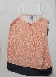 Simply Vera Women's Nightgown Gown Orange White Gray New Size XXL 2X Pajamas - Picture 1 of 7