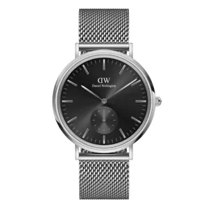 Daniel Wellington DW00100711 Mens Classic Black Silver 40mm Watch - Picture 1 of 1