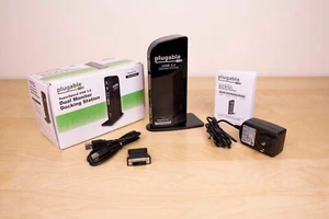 Plugable USB 3.0 Universal Laptop Docking Station, Windows and Mac - Refurbished - Picture 1 of 4