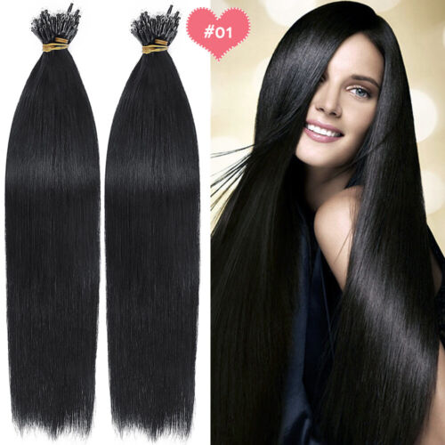 Nano Ring Tip Micro Bead Double Drawn Hair Extensions Remy Human Hair THICK 150g