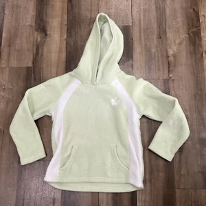 Vintage Old Navy Green Fleece Hoodie W/Flower Size Medium Girls - Picture 1 of 6