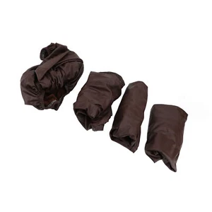 (Coffee)4pcs Chair Seat Cover PU Leather Water Resistant Anti Fouling Anti Sl - Picture 1 of 2