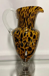 Murano Art Glass Design Italian Venetian Style Art Glass Pitcher  - Picture 1 of 12