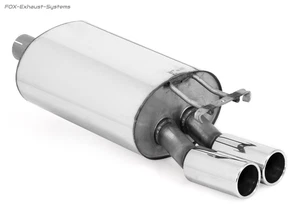 Sports Exhaust Mercedes W124 Saloon 2x80 Round - Picture 1 of 4