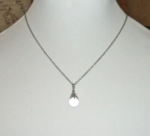 POOLS OF LIGHT Necklace Rock Crystal Quartz Orb Classic Pendant Silver Pltd - Picture 1 of 6
