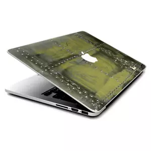 Skin Decals Wrap for MacBook Pro Retina 13" - Green Rivets Metal Airplane Panel - Picture 1 of 5