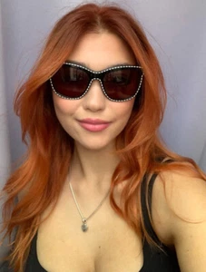 ๐ MOSCHINO MO 55mm Black Oversized Women's Sunglasses D - Picture 1 of 11