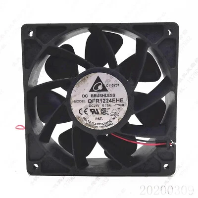 Delta QFR1224EHE 12038 12cm 24V 0.75A 2 Line large Air Volume Inverter Fan - Image 1 of 4