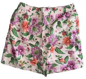 Janie And Jack Boys Size 14 Pink Floral Swim Trunk JJ 21 New  - Picture 1 of 6