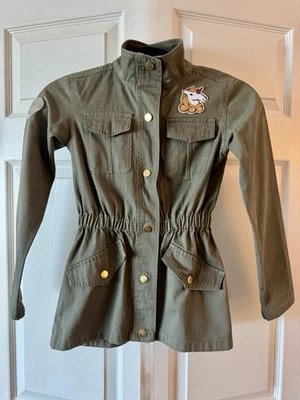 Unicorn Girls Size 7 Army Green Jacket Me Jane Brand - Image 1 of 4