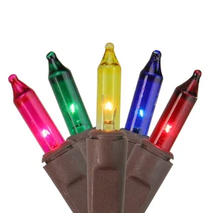 Sienna 2' x 8' Multi Mini Christmas Net Tree Trunk Wrap Lights - Brown Wire - Picture 1 of 3