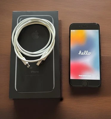 iPhone 7 128GB (DESBLOQUEADO) - Preto escuro - USADO carregador de trabalho, protetor de tela - Imagem 1 de 4