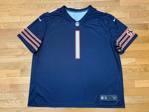 Nike On Field Chicago Bears Justin Fields #1 Jersey MENS 3XL XXXL Blue NFL - Picture 1 of 4