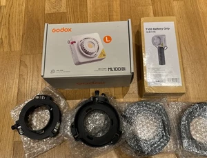 Godox ML100Bi -Lumière avec poignée batterie 100w et adaptateur Bowens - Photo 1 sur 8