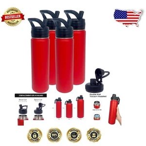 Versatile 22oz Insulated Travel Mug in Red - Perfect for Hot & Cold Beverages - Picture 1 of 8